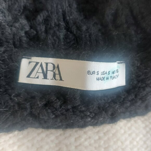 Zara Black and White Button Front Cardigan - Size S - Picture 10 of 11